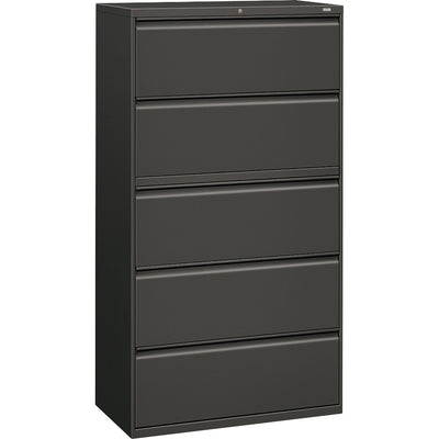 The HON Company HON Brigade 800 Series 5-Drawer Lateral, Charcoal, HON885LS