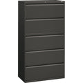 The HON HON Brigade 800 Series 5-Drawer Lateral, Charcoal, HON885LS
