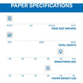 Sylvamo Hammermill Premium Laser Print Paper - White, 8 1/2" x 11", 500 / Ream, HAM125534