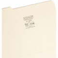 Smead 1/3 Tab Cut Letter Recycled Interior File Folder, Manila, 8 1/2" Width x 11" Length, 100 / Box, SMD10230