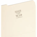 Smead 1/3 Tab Cut Letter Recycled Interior File Folder, Manila, 8 1/2" Width x 11" Length, 100 / Box, SMD10230