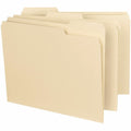 Smead 1/3 Tab Cut Letter Recycled Interior File Folder, Manila, 8 1/2" Width x 11" Length, 100 / Box, SMD10230