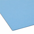 Smead 1/3 Tab Cut Letter Recycled Interior File Folder, Blue, 8 1/2" Width x 11" Length, 100 / Box, SMD10239
