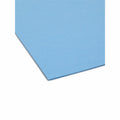 Smead 1/3 Tab Cut Letter Recycled Interior File Folder, Blue, 8 1/2" Width x 11" Length, 100 / Box, SMD10239