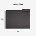 Smead 1/3 Tab Cut Letter Recycled Interior File Folder, Black, 8 1/2" Width x 11" Length, 100 / Box, SMD10243