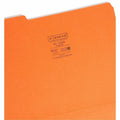 Smead 1/3 Tab Cut Letter Recycled Interior File Folder, Orange, 8 1/2" Width x 11" Length, 100 / Box, SMD10259