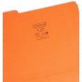 Smead 1/3 Tab Cut Letter Recycled Interior File Folder, Orange, 8 1/2" Width x 11" Length, 100 / Box, SMD10259