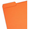 Smead 1/3 Tab Cut Letter Recycled Interior File Folder, Orange, 8 1/2" Width x 11" Length, 100 / Box, SMD10259