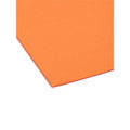 Smead 1/3 Tab Cut Letter Recycled Interior File Folder, Orange, 8 1/2" Width x 11" Length, 100 / Box, SMD10259