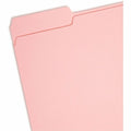 Smead 1/3 Tab Cut Letter Recycled Interior File Folder, Pink, 8 1/2" Width x 11" Length, 100 / Box, SMD10263