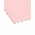 Smead 1/3 Tab Cut Letter Recycled Interior File Folder, Pink, 8 1/2" Width x 11" Length, 100 / Box, SMD10263