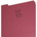 Smead 1/3 Tab Cut Letter Recycled Interior File Folder, Maroon, 8 1/2" Width x 11" Length, 100 / Box, SMD10275