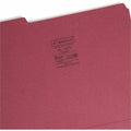 Smead 1/3 Tab Cut Letter Recycled Interior File Folder, Maroon, 8 1/2" Width x 11" Length, 100 / Box, SMD10275