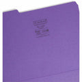 Smead 1/3 Tab Cut Letter Recycled Interior File Folder, Purple, 8 1/2" Width x 11" Length, 100 / Box, SMD10283