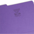Smead 1/3 Tab Cut Letter Recycled Interior File Folder, Purple, 8 1/2" Width x 11" Length, 100 / Box, SMD10283