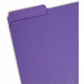 Smead 1/3 Tab Cut Letter Recycled Interior File Folder, Purple, 8 1/2" Width x 11" Length, 100 / Box, SMD10283