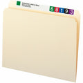 Smead Straight Tab Cut Letter Recycled Top Tab File Folder, Manila, 8 1/2" Width x 11" Length, 100 / Box, SMD10300