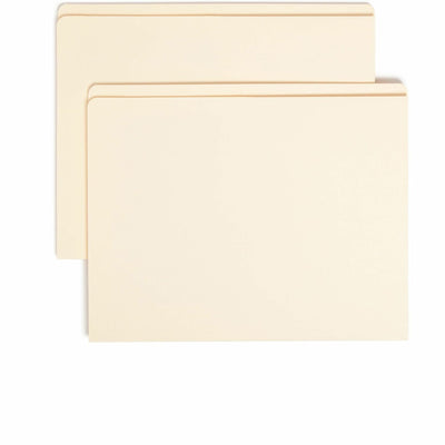 Smead Straight Tab Cut Letter Recycled Top Tab File Folder, Manila, 8 1/2" Width x 11" Length, 50 / Box, SMD10315