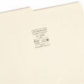 Smead 1/2 Tab Cut Letter Recycled Top Tab File Folder, Manila, 8 1/2" Width x 11" Length, 100 / Box, SMD10320