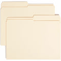 Smead 1/2 Tab Cut Letter Recycled Top Tab File Folder, Manila, 8 1/2" Width x 11" Length, 100 / Box, SMD10326