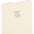 Smead 1/2 Tab Cut Letter Recycled Top Tab File Folder, Manila, 8 1/2" Width x 11" Length, 100 / Box, SMD10326