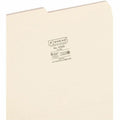 Smead 1/2 Tab Cut Letter Recycled Top Tab File Folder, Manila, 8 1/2" Width x 11" Length, 100 / Box, SMD10326