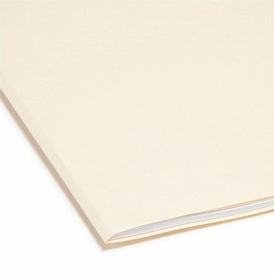 Smead 1/2 Tab Cut Letter Recycled Top Tab File Folder, Manila, 8 1/2" Width x 11" Length, 100 / Box, SMD10326
