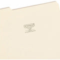Smead 1/3 Tab Cut Letter Recycled Top Tab File Folder, Manila, 8 1/2" Width x 11" Length, 100 / Box, SMD10330