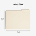 Smead 1/3 Tab Cut Letter Recycled Top Tab File Folder, Manila, 8 1/2" Width x 11" Length, 100 / Box, SMD10330