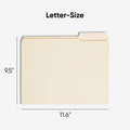 Smead 1/3 Tab Cut Letter Recycled Top Tab File Folder, Manila, 8 1/2" Width x 11" Length, 100 / Box, SMD10334