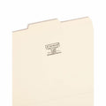 Smead 1/3 Tab Cut Letter Recycled Top Tab File Folder, Manila, 8 1/2" Width x 11" Length, 100 / Box, SMD10336