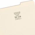 Smead 1/3 Tab Cut Letter Recycled Top Tab File Folder, Manila, 8 1/2" Width x 11" Length, 100 / Box, SMD10337
