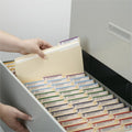 Smead 1/3 Tab Cut Letter Recycled Top Tab File Folder, Manila, 8 1/2" Width x 11" Length, 100 / Box, SMD10338