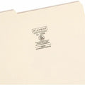 Smead 1/3 Tab Cut Letter Recycled Top Tab File Folder, Manila, 8 1/2" Width x 11" Length, 100 / Box, SMD10338