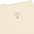 Smead 1/3 Tab Cut Letter Recycled Top Tab File Folder, Manila, 8 1/2" Width x 11" Length, 100 / Box, SMD10339