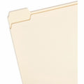 Smead 1/5 Tab Cut Letter Recycled Top Tab File Folder, Manila, 8 1/2" Width x 11" Length, 100 / Box, SMD10350