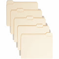 Smead 1/5 Tab Cut Letter Recycled Top Tab File Folder, Manila, 8 1/2" Width x 11" Length, 100 / Box, SMD10350