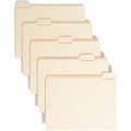 Smead 1/5 Tab Cut Letter Recycled Top Tab File Folder, Manila, 8 1/2" Width x 11" Length, 100 / Box, SMD10356