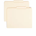 Smead 2/5 Tab Cut Letter Recycled Top Tab File Folder, Manila, 8 1/2" Width x 11" Length, 100 / Box, SMD10376