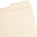 Smead 2/5 Tab Cut Letter Recycled Top Tab File Folder, Manila, 8 1/2" Width x 11" Length, 100 / Box, SMD10385