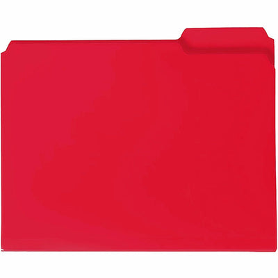 Smead 1/3 Tab Cut Letter Top Tab File Folder, Red, 8 1/2" Width x 11" Length, 24 / Box — view 1
