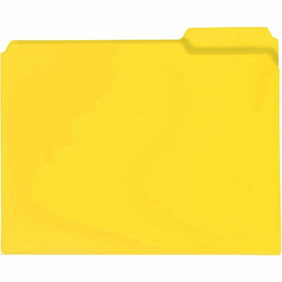 Smead 1/3 Tab Cut Letter Top Tab File Folder, Yellow, 8 1/2" Width x 11" Length, 24 / Box, SMD10504