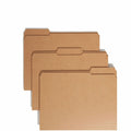 Smead 1/3 Tab Cut Letter Recycled Top Tab File Folder, Kraft, 8 1/2" Width x 11" Length, 100 / Box, SMD10734