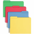 Smead Colored 1/3 Tab Cut Letter Recycled Top Tab File Folder, Yellow, 8 1/2" Width x 11" Length, 12 / Pack, SMD11641