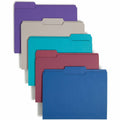 Smead 1/3 Tab Cut Letter Recycled Top Tab File Folder, Assorted, 8 1/2" Width x 11" Length, 100 / Box, SMD11948