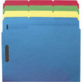 Smead Colored 1/3 Tab Cut Letter Recycled Fastener Folder, Yellow, 8 1/2" Width x 11" Length, 50 / Box, SMD11975