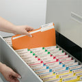 Smead Colored 1/3 Tab Cut Letter Recycled Top Tab File Folder, Yellow, 8 1/2" Width x 11" Length, 100 / Box, SMD11993