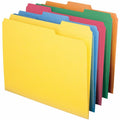 Smead Colored 1/3 Tab Cut Letter Recycled Top Tab File Folder, Yellow, 8 1/2" Width x 11" Length, 100 / Box, SMD11993