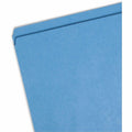 Smead Straight Tab Cut Letter Recycled Top Tab File Folder, Blue, 8 1/2" Width x 11" Length, 100 / Box, SMD12010