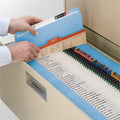 Smead Straight Tab Cut Letter Recycled Top Tab File Folder, Blue, 8 1/2" Width x 11" Length, 100 / Box, SMD12010